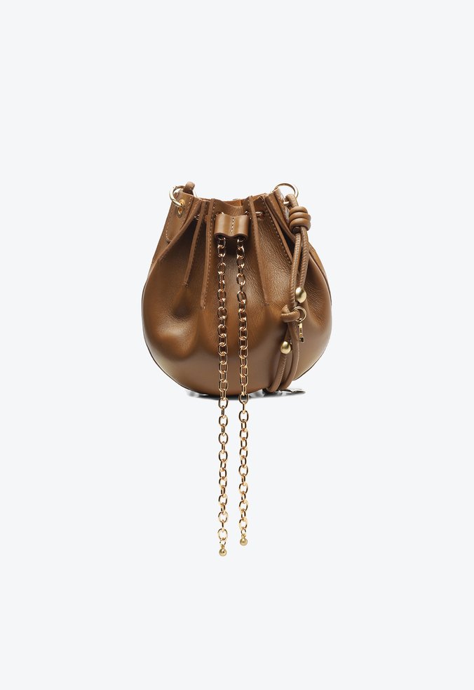 Bolsa Bucket Sienna Pequena Caramelo