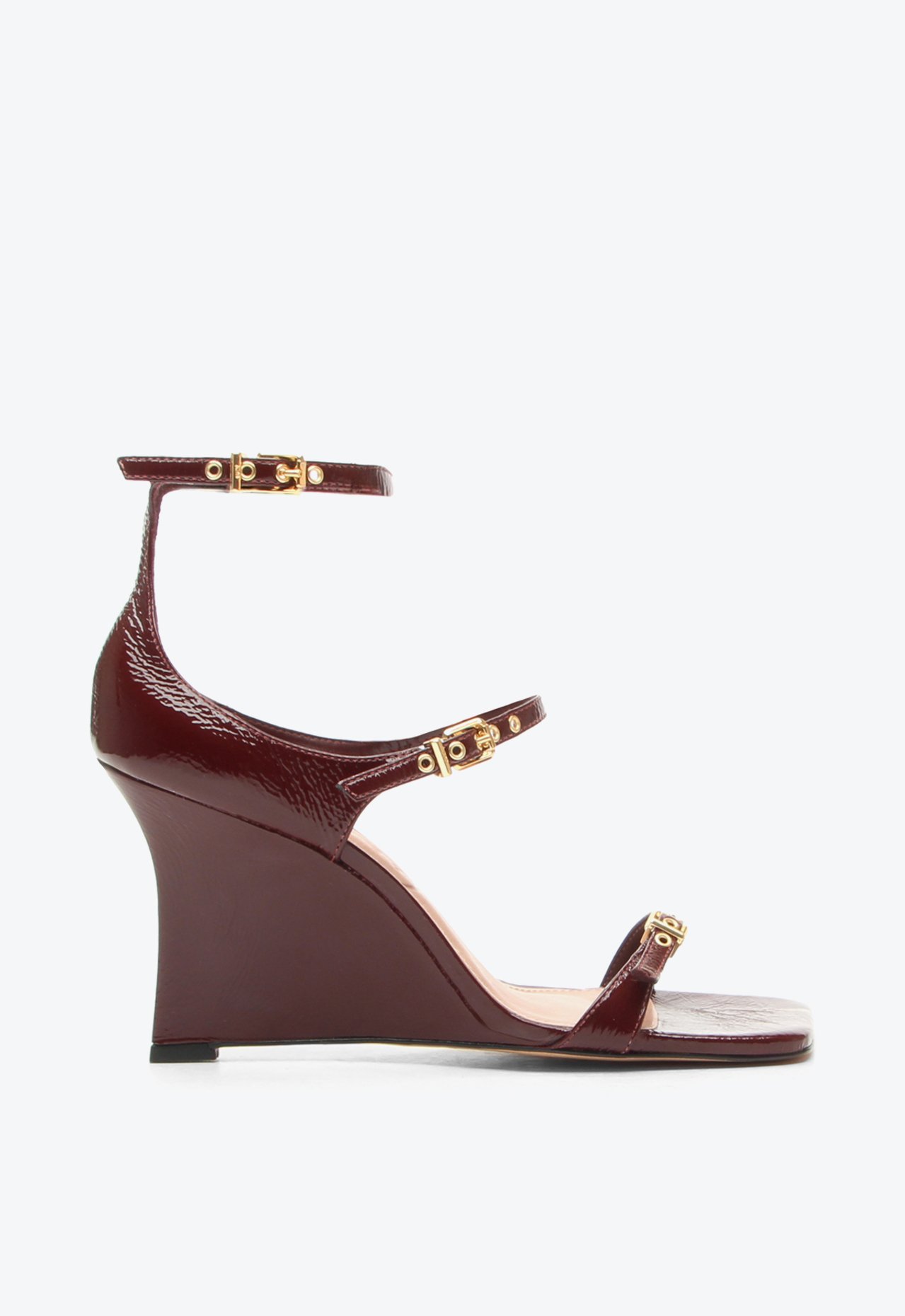セル ショット Sandália Anabela Mineápolis Bordô | Vicenza