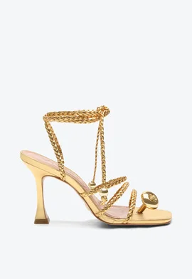 ちぇりーぱい  43356 Sandália Cherry Dourada | Vicenza