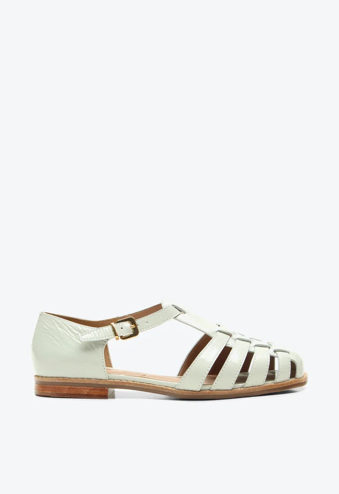 Flat Fisherman Zoe Branco Verniz | Vicenza