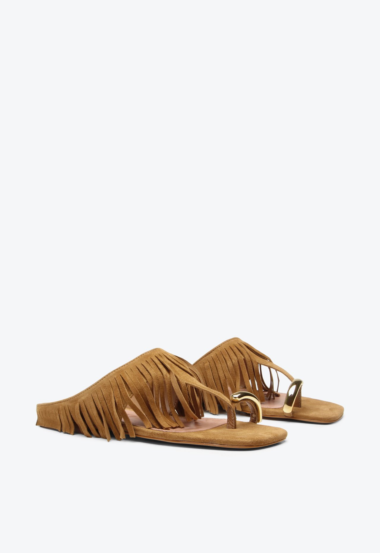 Flat Natasha Caramelo Franjas | Vicenza