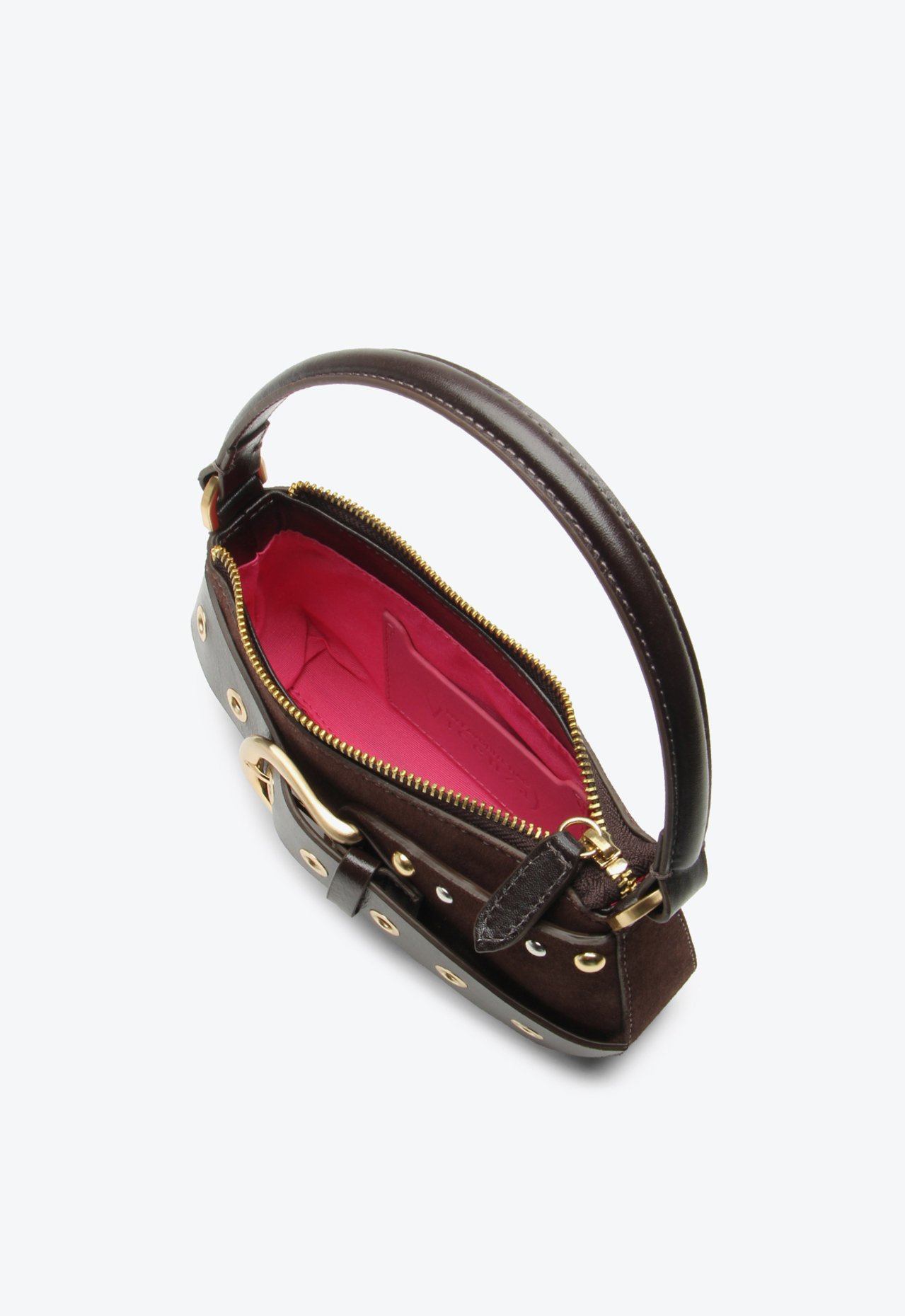 Bolsa Shoulder Thaila Pequena Marrom Camurça | Vicenza