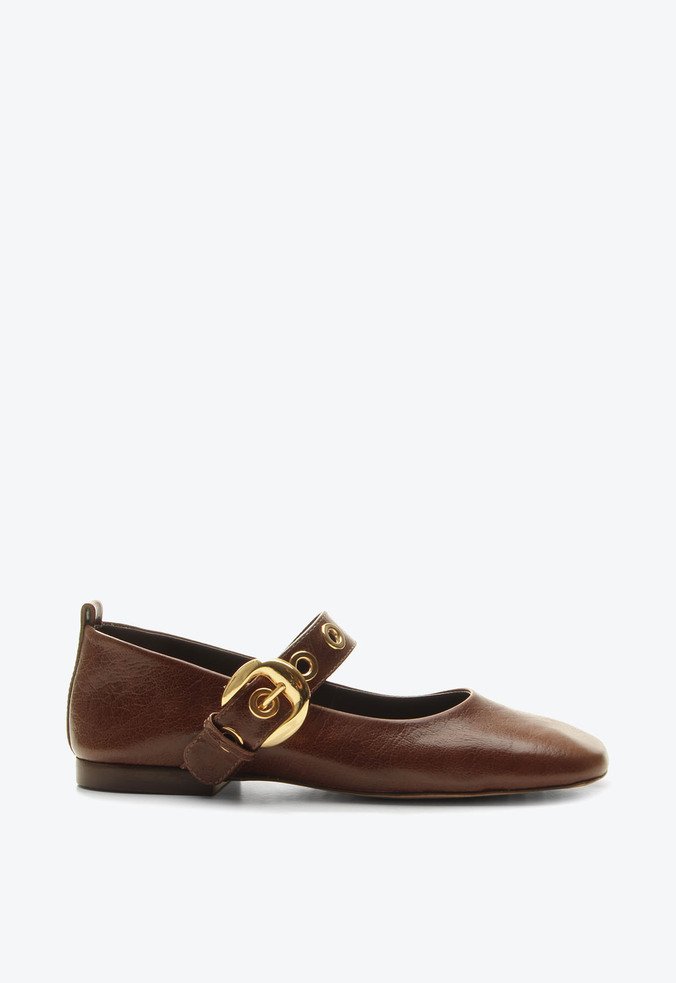 Sapatilha Florine Fivela Marrom
