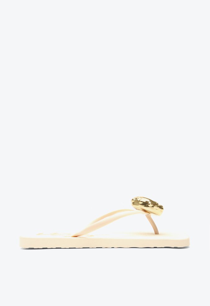 Flat Chinelo Flip Flop Mira Bege