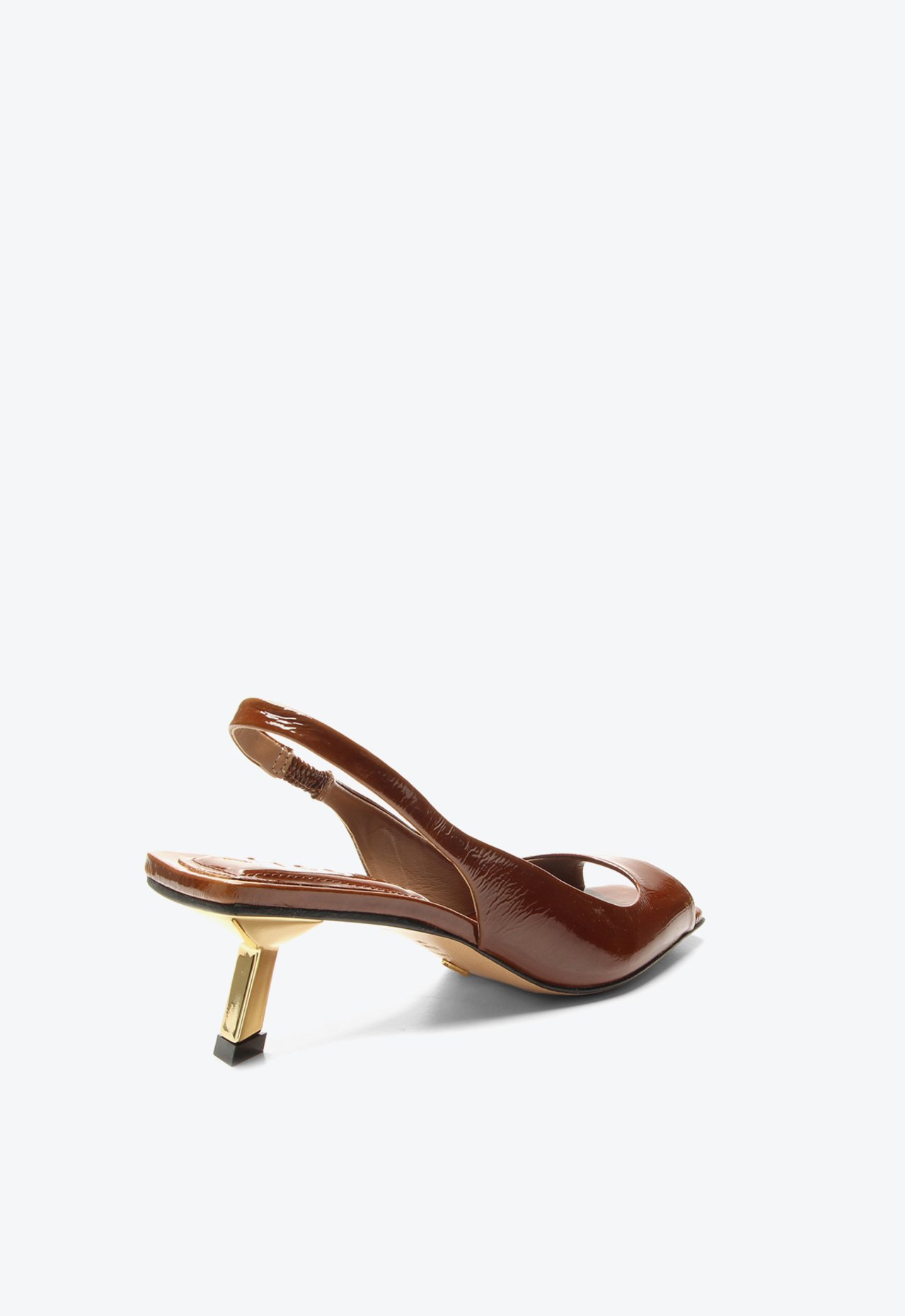 マロン　　5L6L混　12k×2 Slingback Peep Toe Vizela Marrom | Vicenza