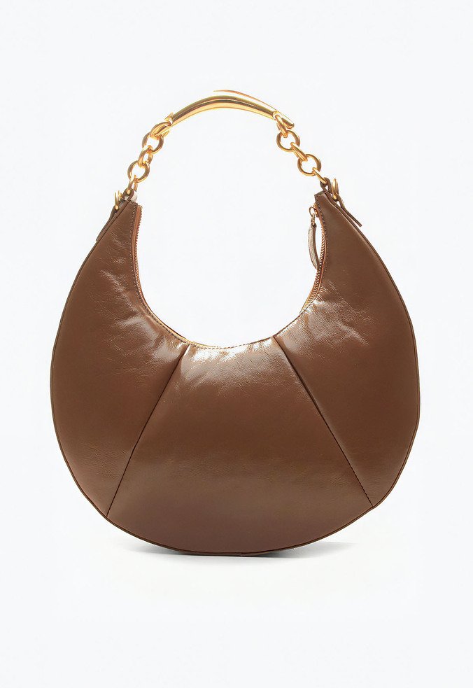 Bolsa Hobo Maya Grande Caramelo