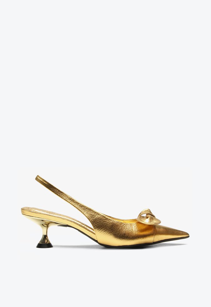 Slingback Indy Dourado
