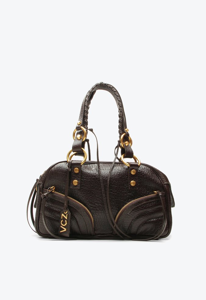 Bolsa Bowling Rachel Média Marrom | Vicenza