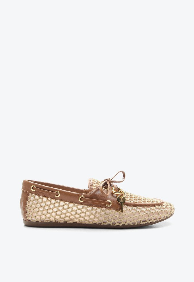 Mocassim Mansel tela Marrom