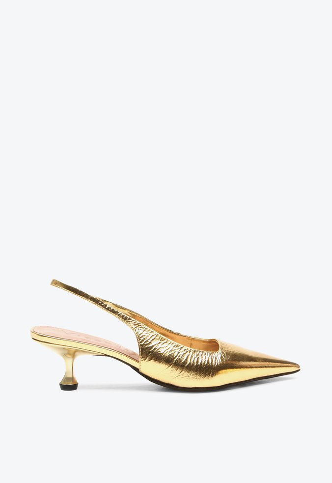 Slingback Indy Dourado