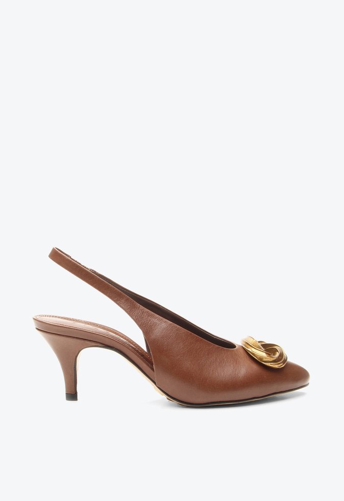 茶 904 Slingback Raven Marrom | Vicenza