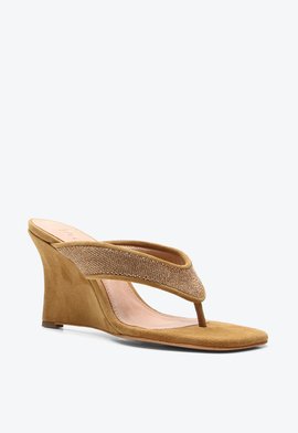 Tamanco Anabela Ami Caramelo Glam | Vicenza