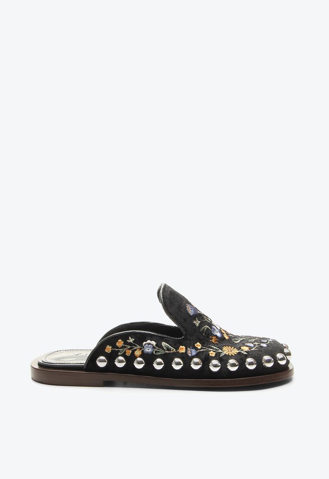 Mule Cora Preto Veludo