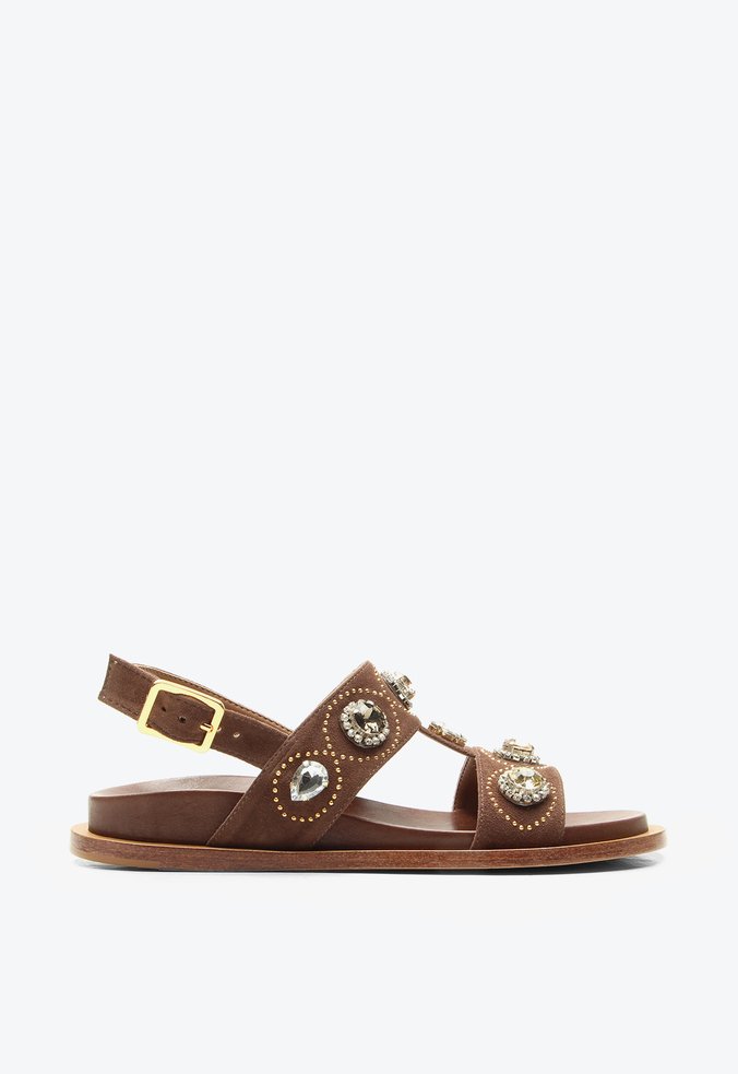 Papete Alysa Marrom Pedrarias