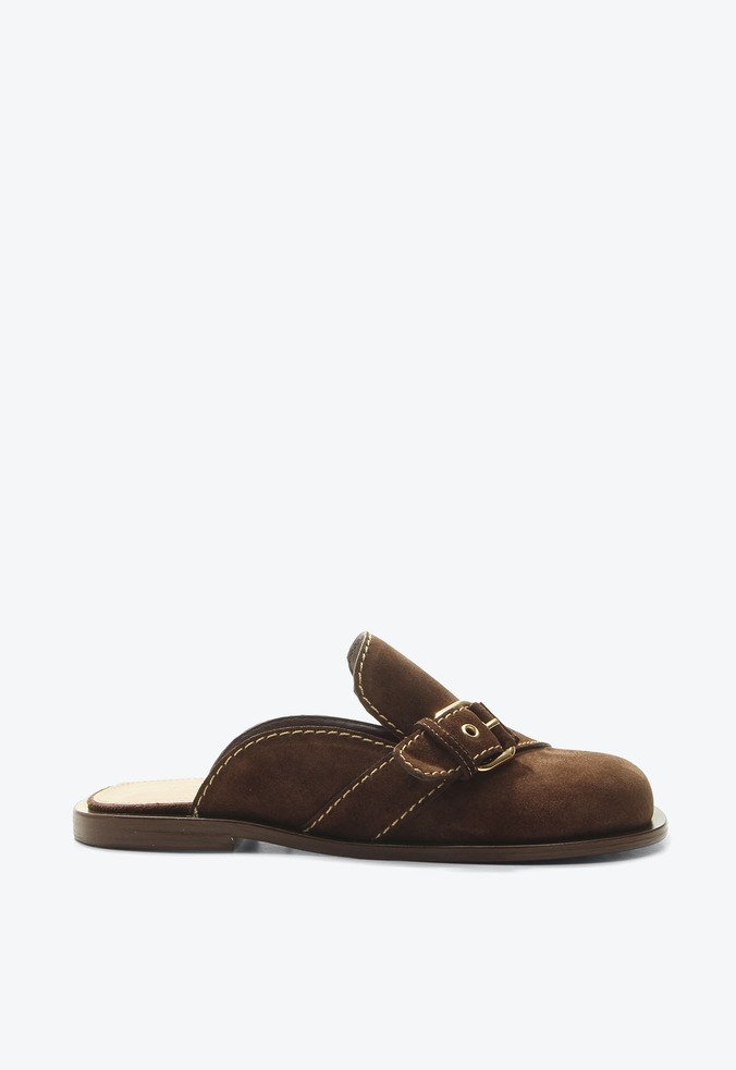 Mule Clog Noli Marrom Camurça
