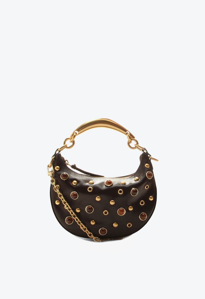 Bolsa Hobo Maya Pequena Marrom