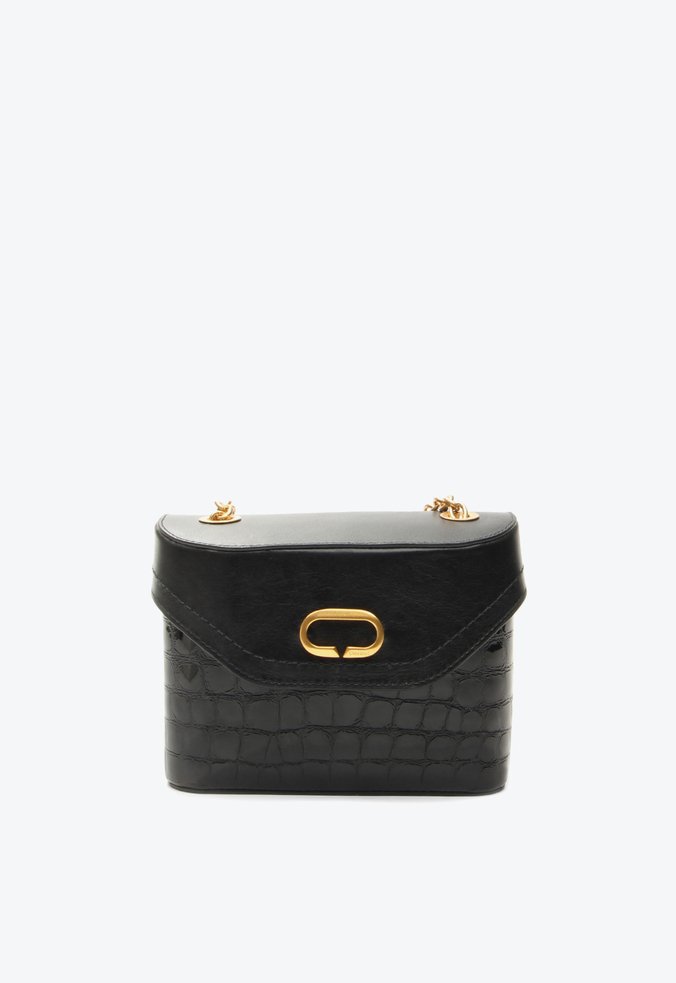 Bolsa Tiracolo Blanca Pequena Preto