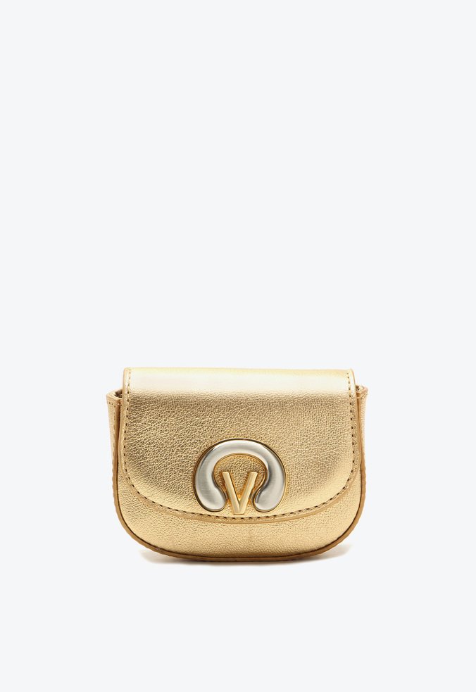 Bolsa Tiracolo Flora Pequena Dourada