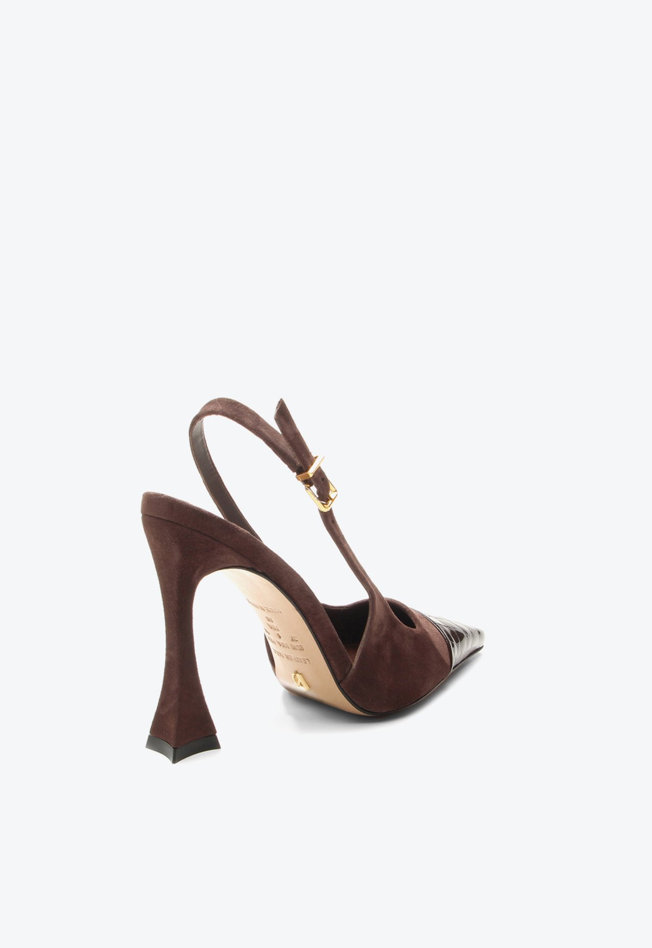 Slingback Cap Toe Esther Marrom Camurça | Vicenza