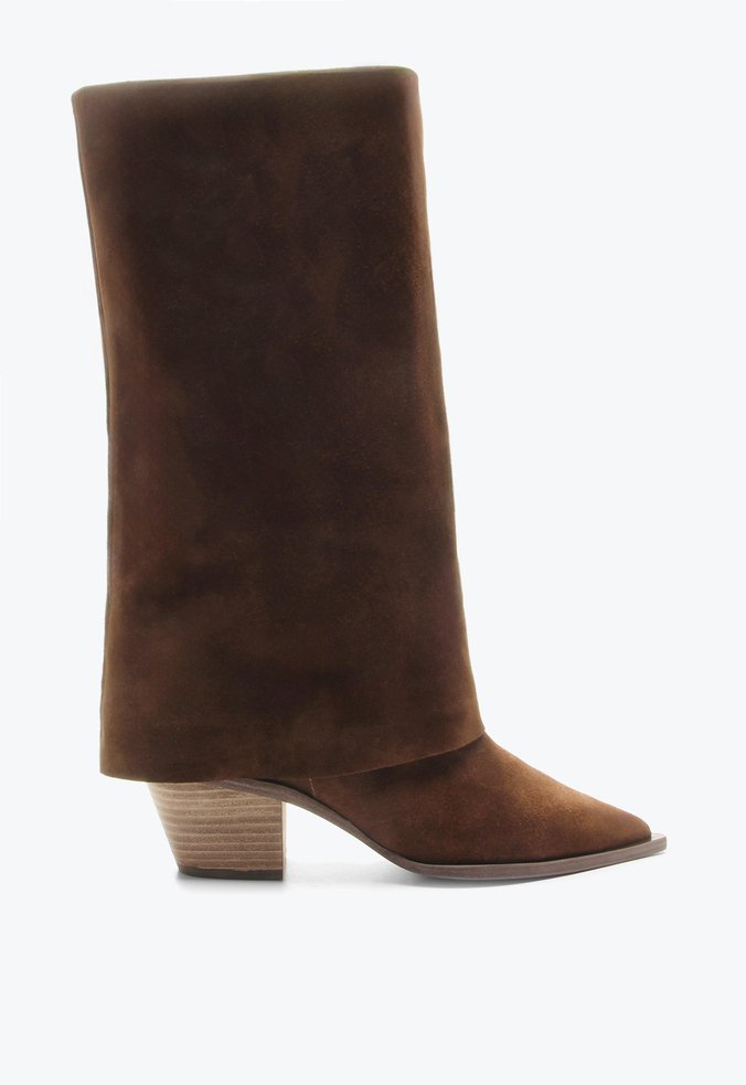 Bota Camerino Marrom Camurça