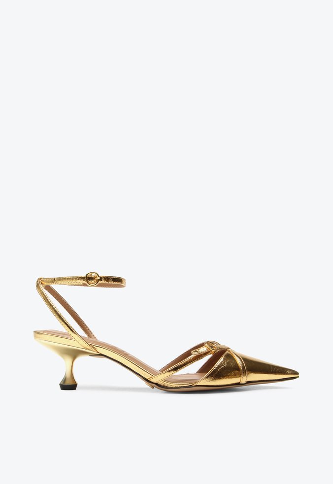 Slingback Indy Dourado