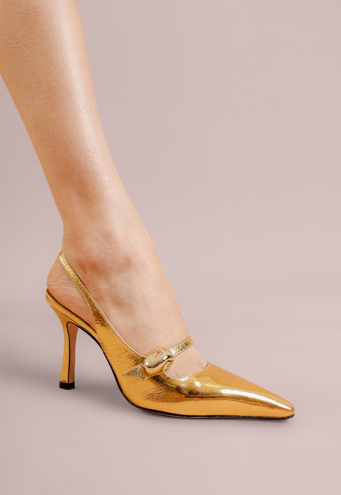 Slingback Marusi Dourado | Vicenza