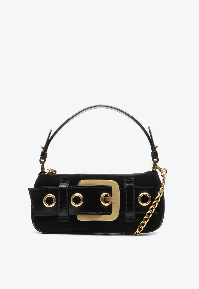 Mini Bag Lien Preto Camurça