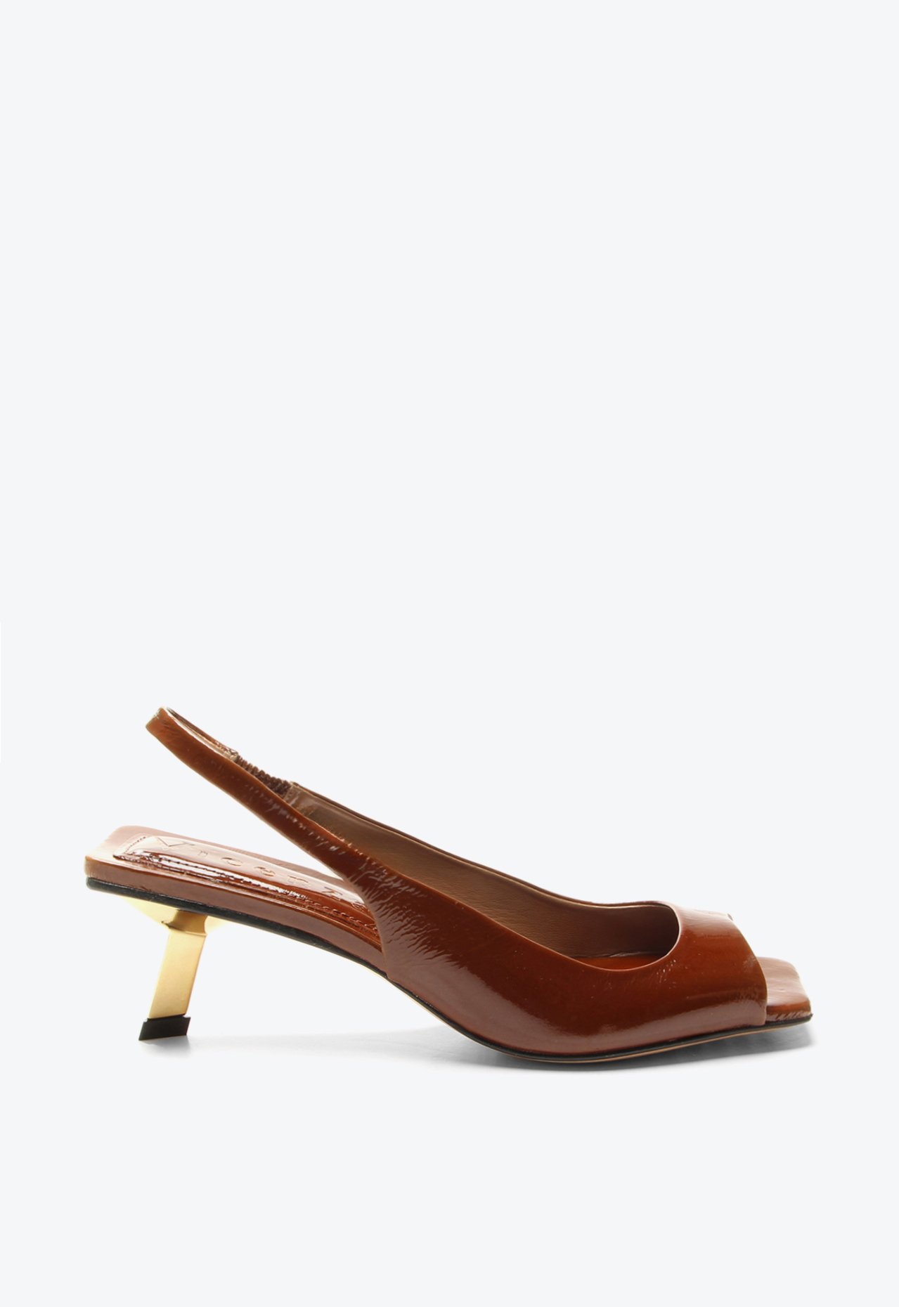 Slingback Peep Toe Vizela Marrom | Vicenza
