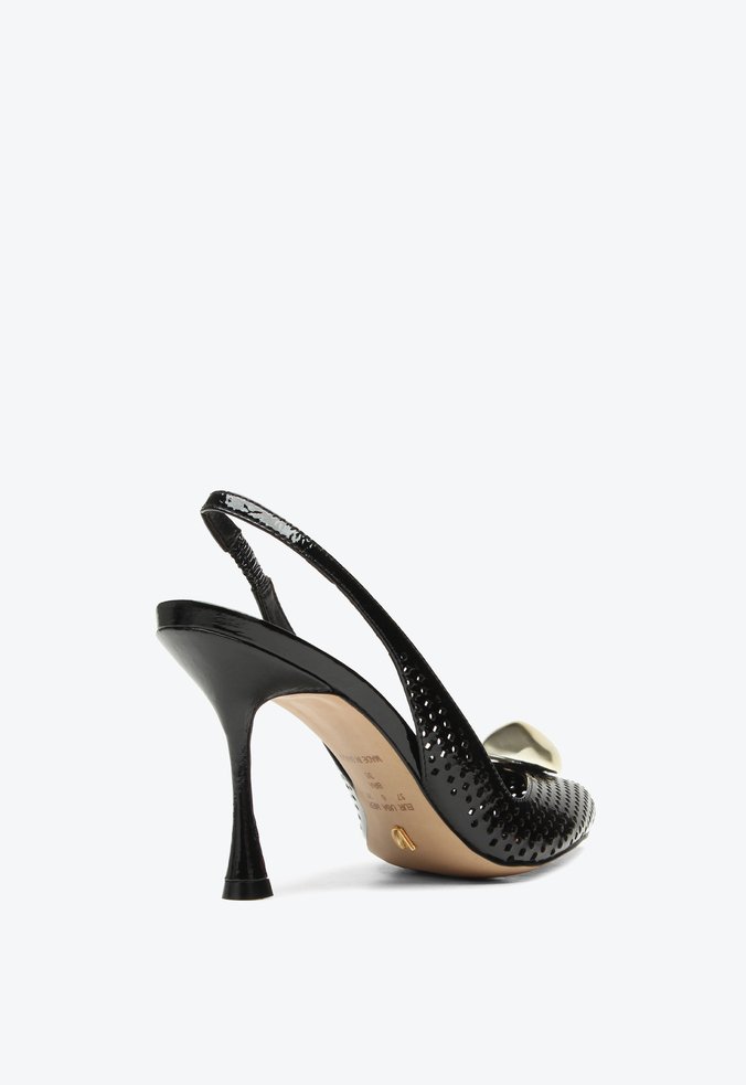 Slingback Peep Toe Toscana Preto | Vicenza