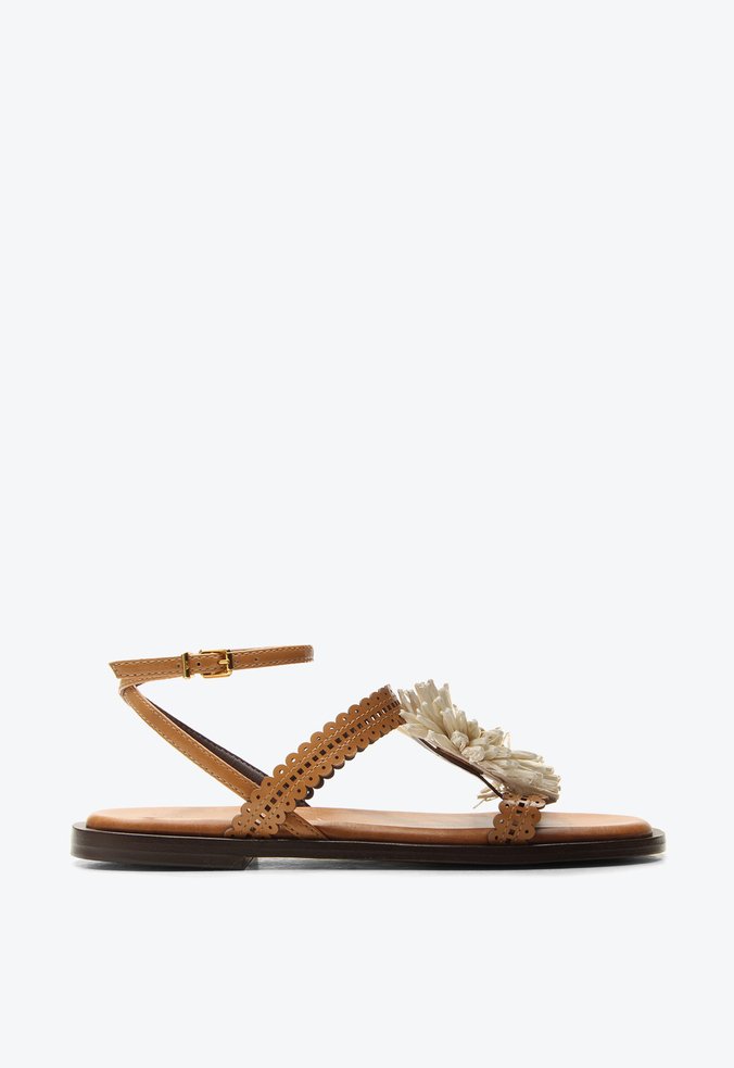 Flat Diana Caramelo Flor
