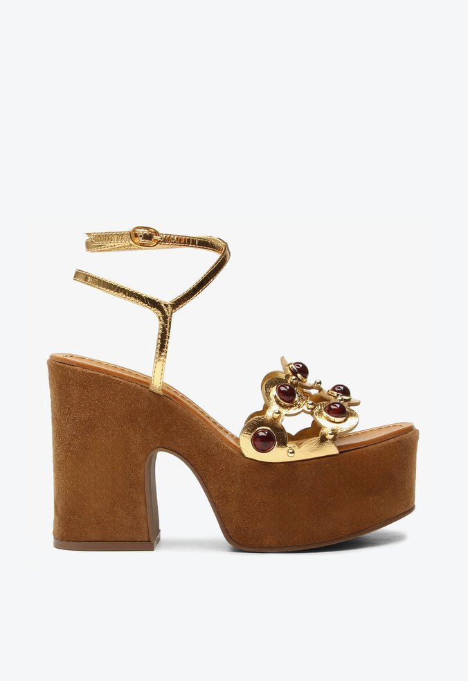 Sandália Meia Pata Zamzibar Dourada | Vicenza