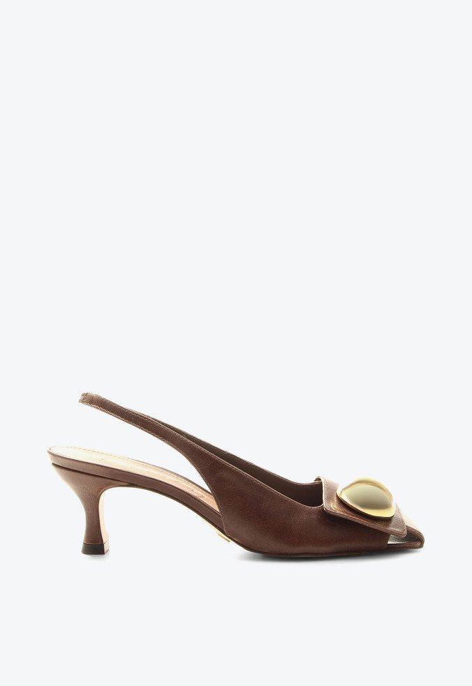 Slingback Martin Marrom
