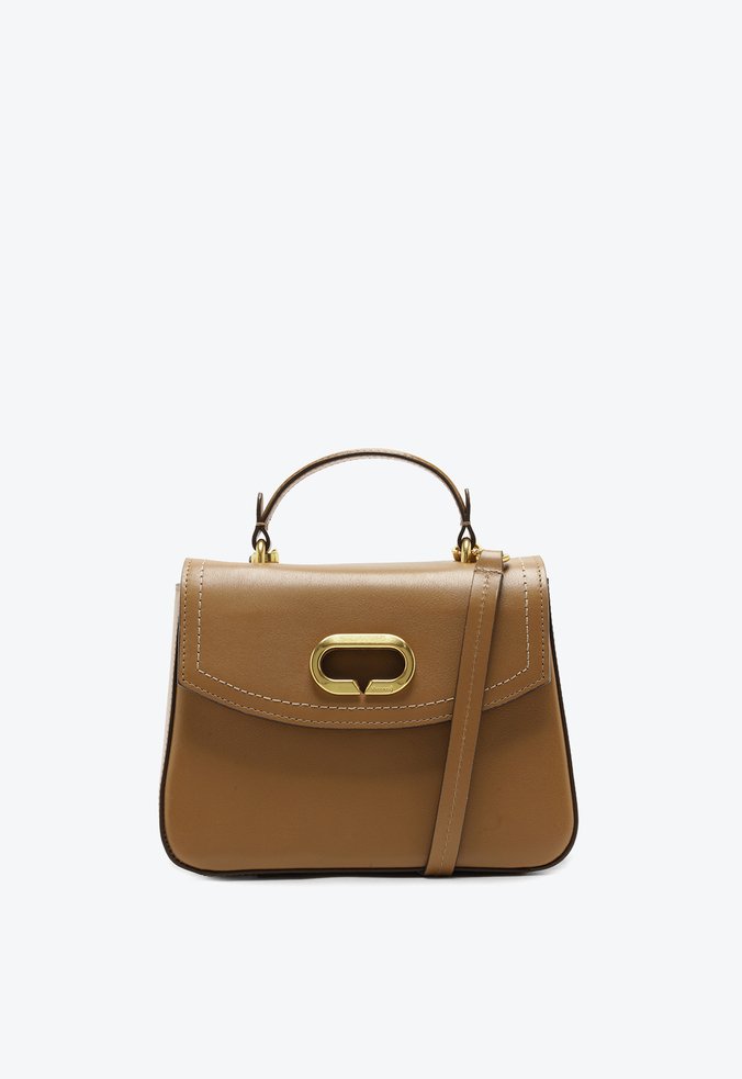 Bolsa Tote Blanca Média caramelo 