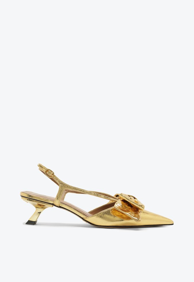 Slingback Servia Dourado