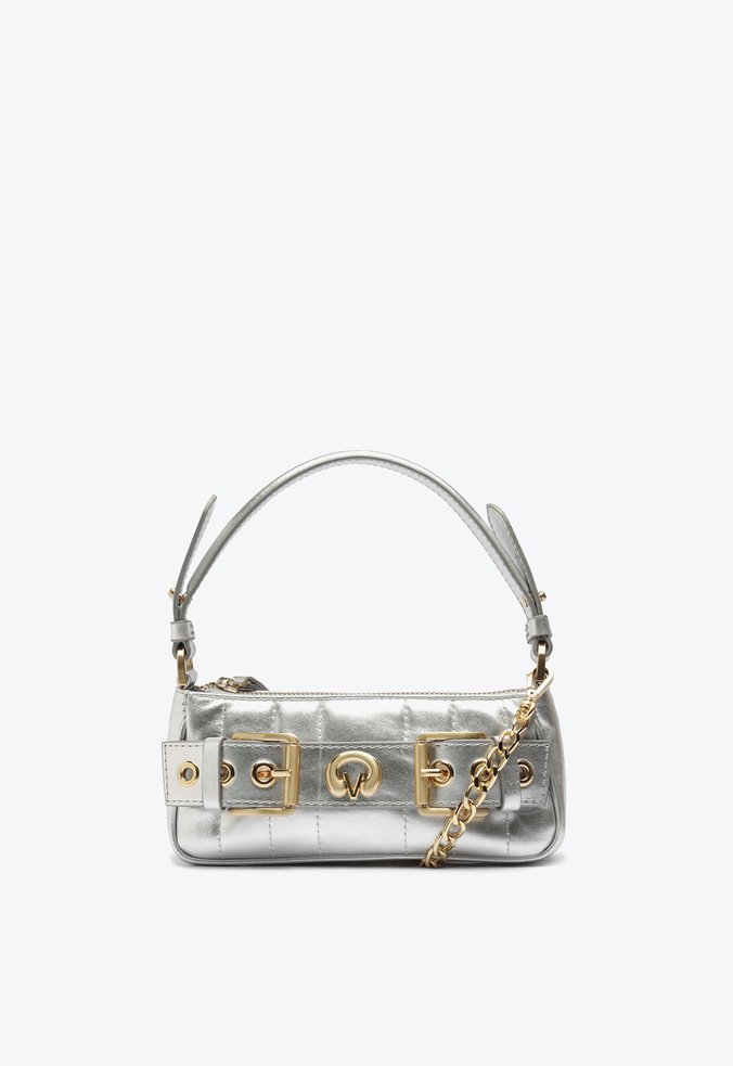 Bolsa Shoulder Lien Pequena Prata | Vicenza