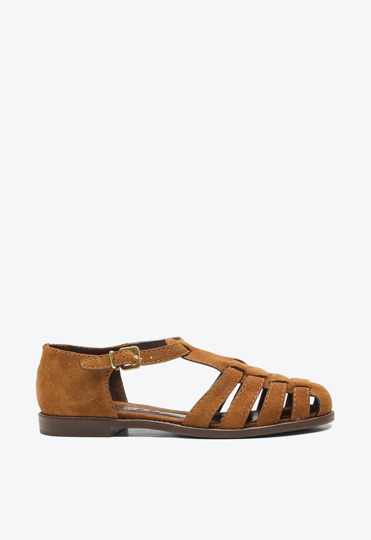 Flat Fisherman Zoe Caramelo Camurça | Vicenza