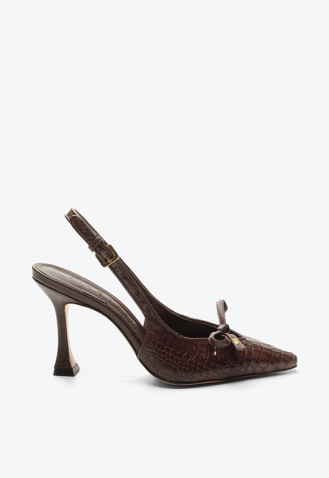 Slingback Pequim Marrom
