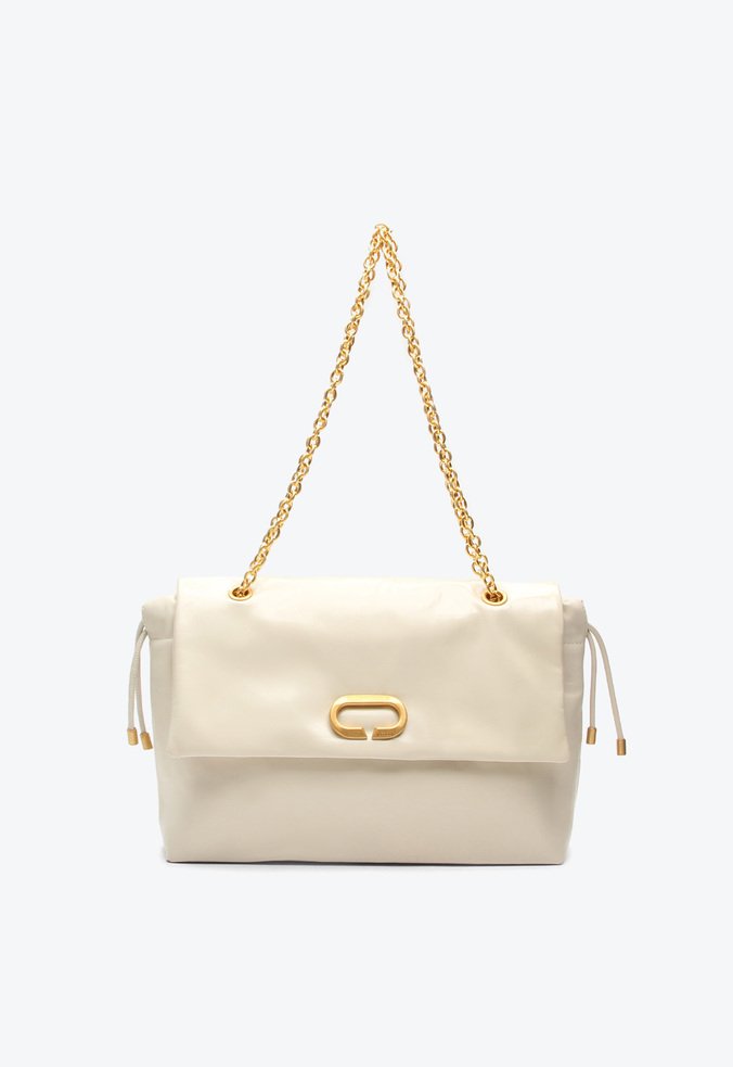 Bolsa Shoulder Margareth Grande Bege