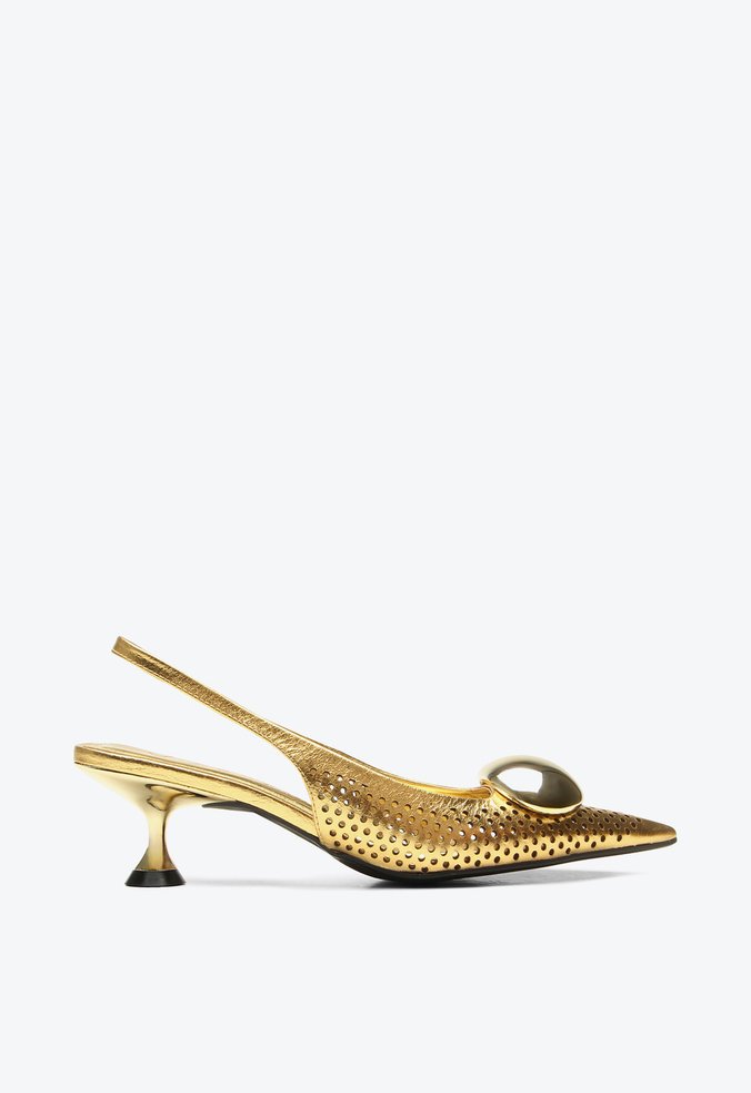 Slingback Indy Dourado