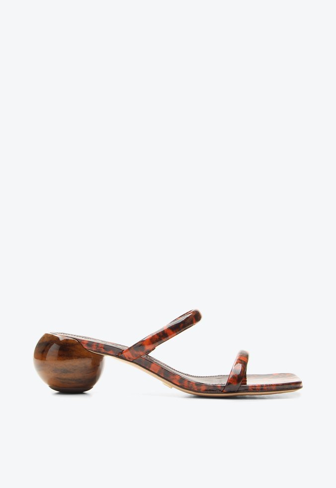 Tamanco Julie Marrom Tortoise