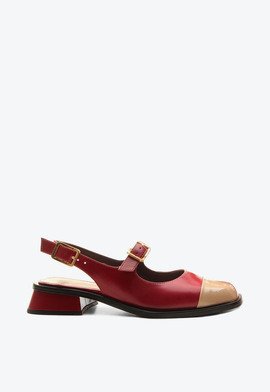 Slingback Cap Toe Irene Vermelho | Vicenza