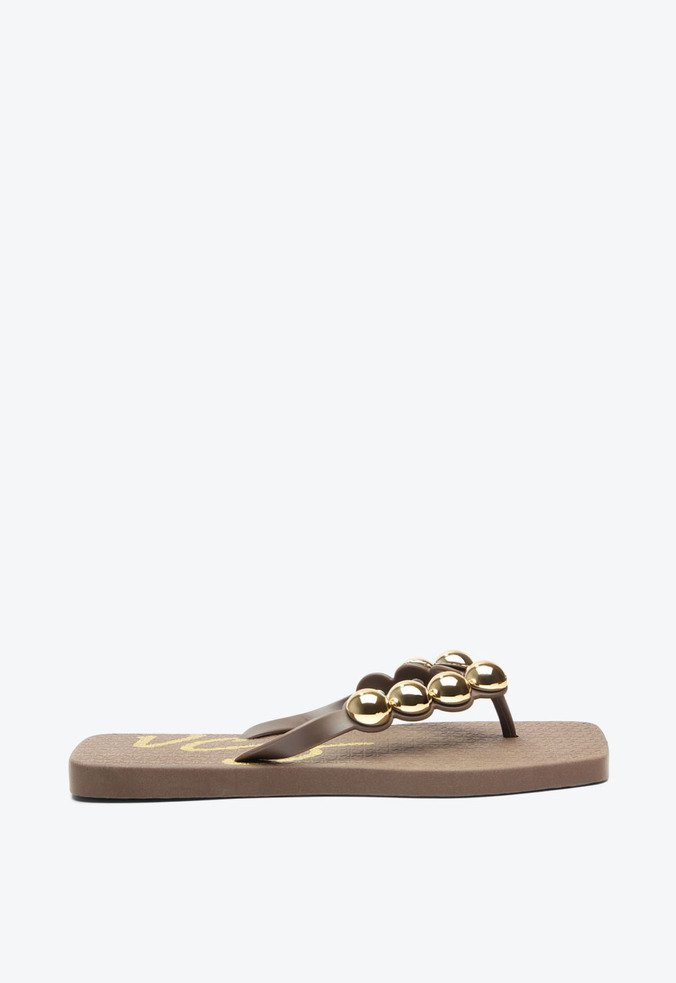 Flat Tulum Fancy Flops Marrom