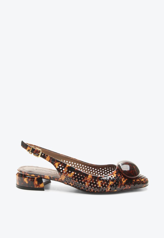 Slingback Rapha Marrom Tortoise
