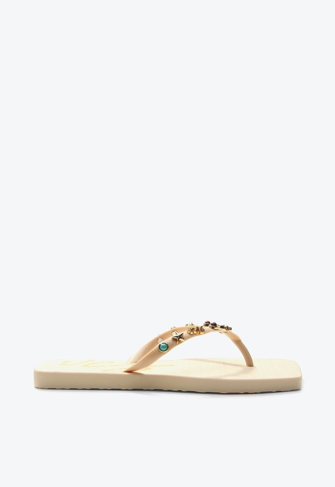 Chinelo Flip Flop Nude Estrela