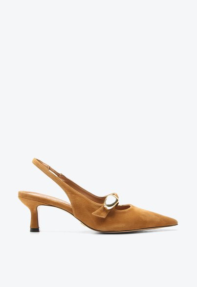 Slingback Tiana Caramelo Camurça | Vicenza