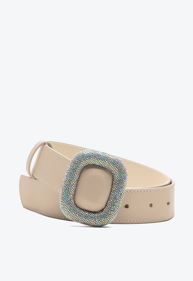 Cinto Strass Bege