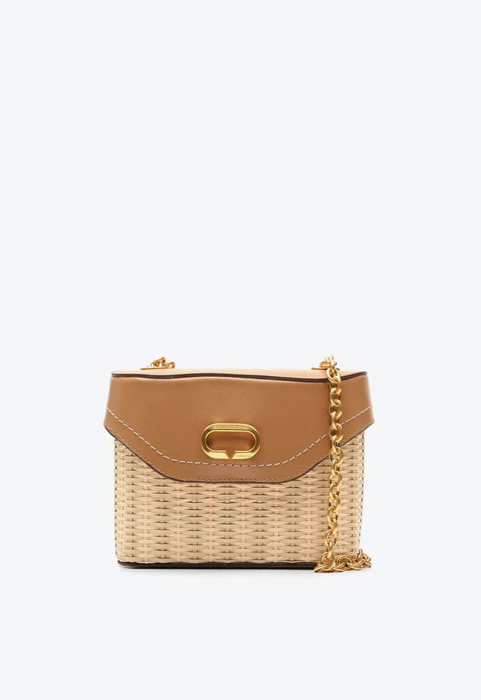 Bolsa Tiracolo Blanca Pequena Caramelo