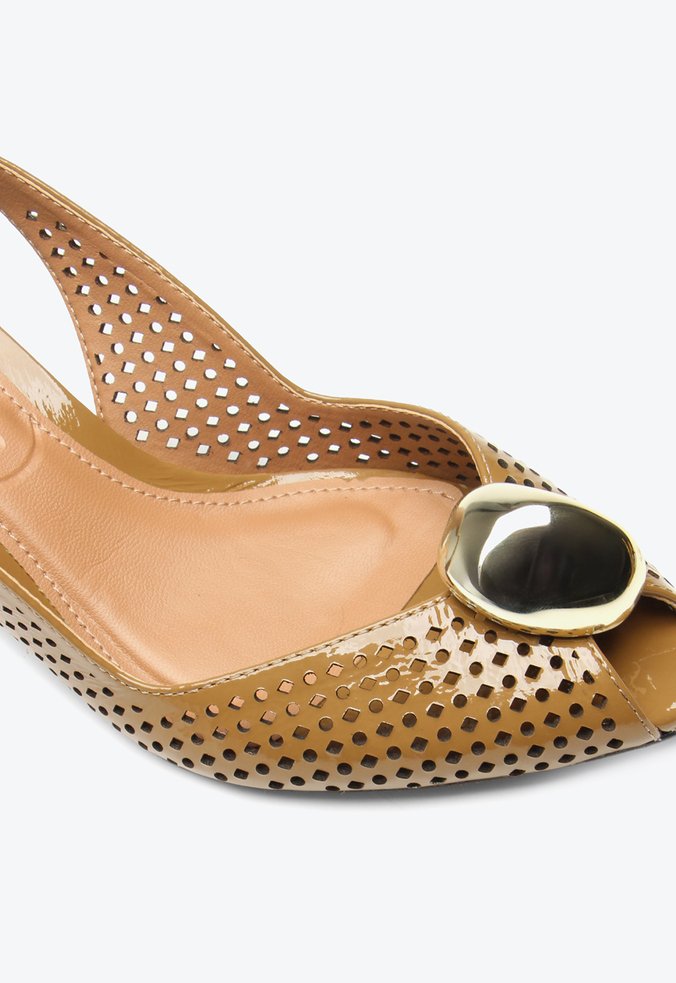 Slingback Peep Toe Cartagena Caramelo | Vicenza