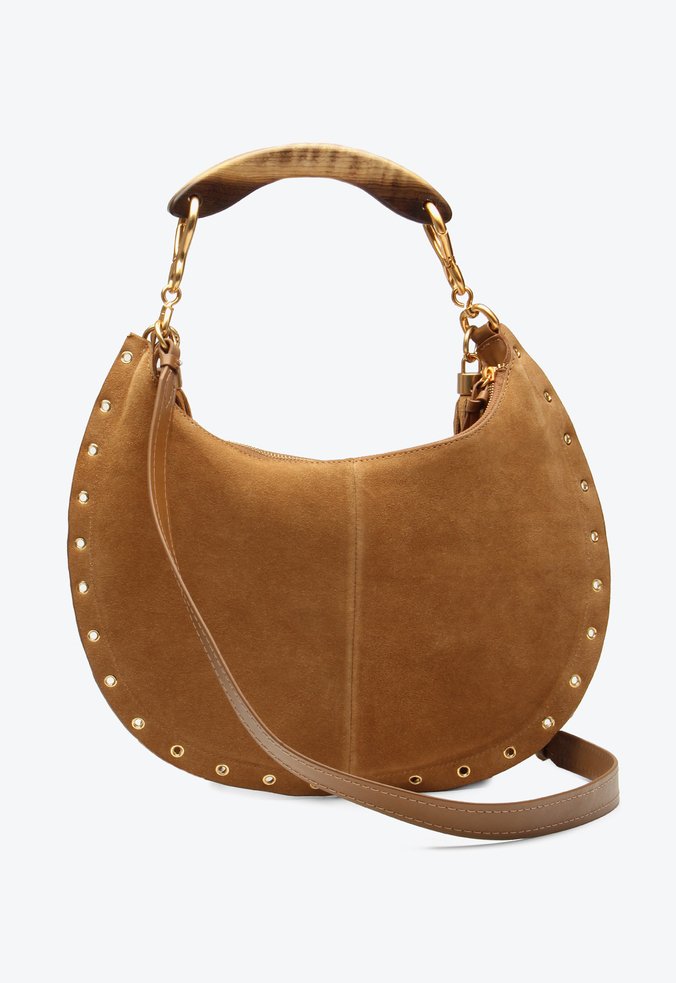 Bolsa Shoulder Marinah Grande Caramelo Franjas | Vicenza