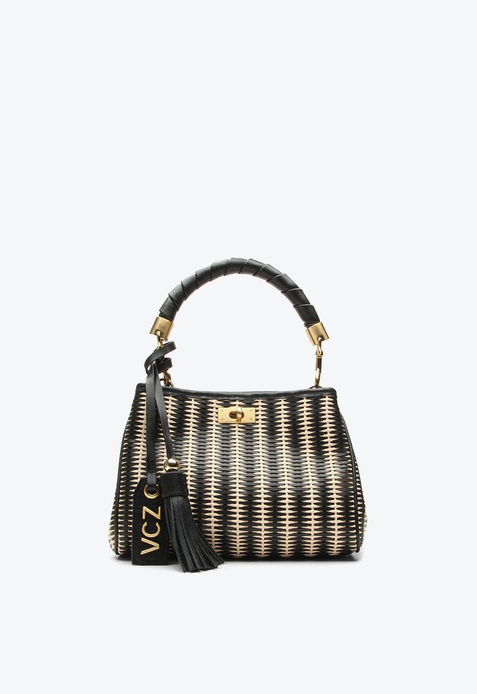 Bolsa Tote Bella Pequena Multicolor Palha